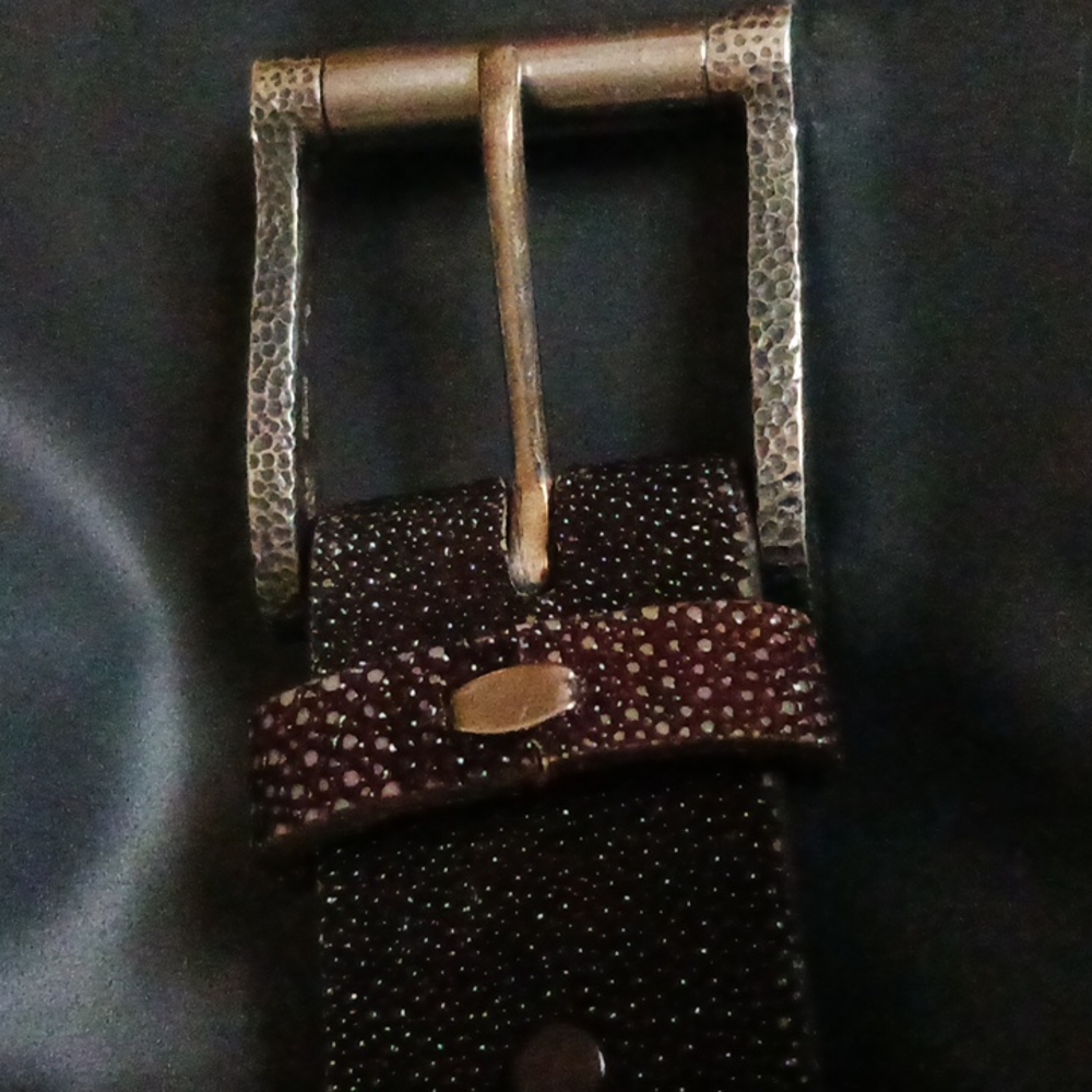 KEMOSABE GENUINE STINGRAY BELT SIZE 32 COLOR/CHOCOLATE